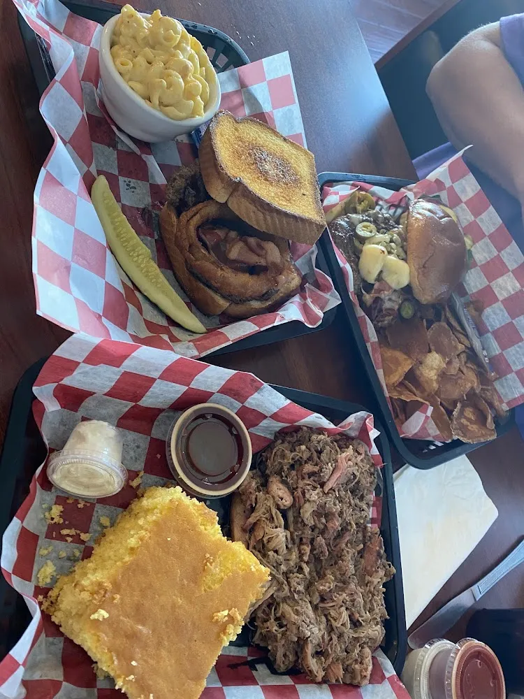 Mac and Cheese the Texas Rodeo Burger the Jumping Jack the One Timer